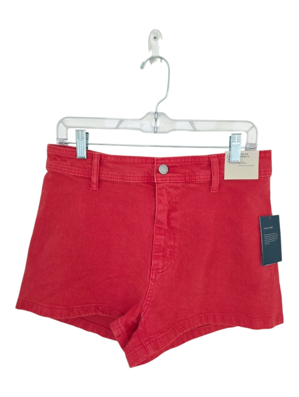 Universal Thread Red Sailor Shorts High Rise Fitted Hip Size 10 NWT